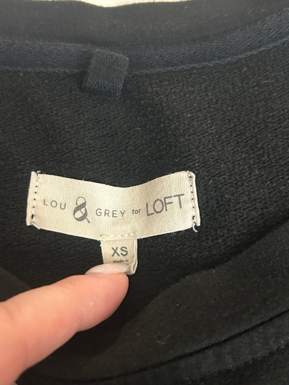 Lou & Grey Black Crewneck Sweater